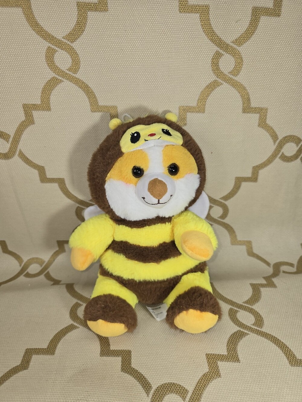Peek-A-Boo Disguisimals Benny the Plush Corgi Dog Dressed as a Bee 10" H